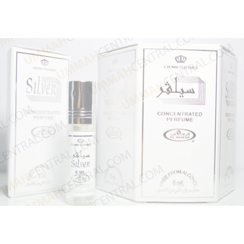 Silver Perfume Oil Attar 6 x 6ml