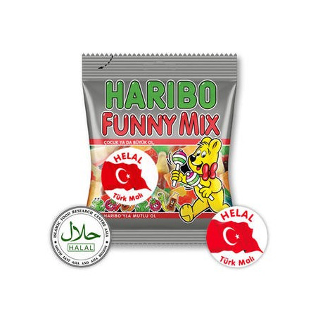 Haribo Halal Sweets Funny Mix box of 24 Packs Haribo Halal Sweets Funny Mix box of 24 Packs