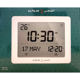 Al-Fajr Desk Clock CF-19 White